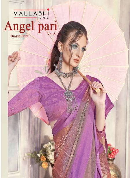 Angel Pari Vol 8 By Vallabhi Printed Designer Brasso Sarees Wholesale Shop In Surat